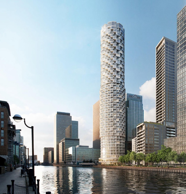 Allies & Morrison submits 3,000-home Wood Wharf masterplan | News ...